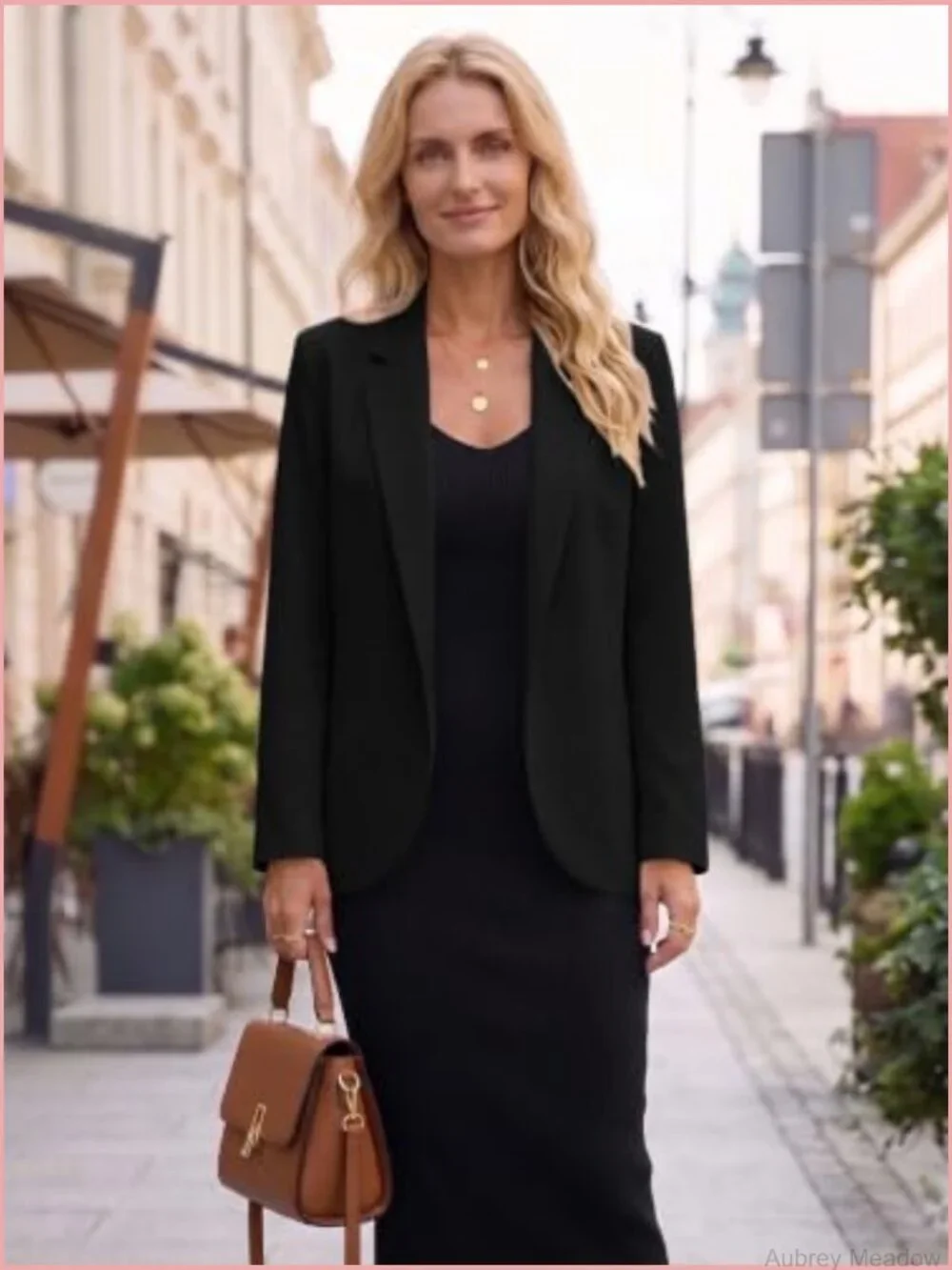 Casual Open Front Blazer Jacket - Lightweight Fully Lined Work Office Suit with